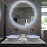 Specchio LED Rotondo | Pulsante touch | Luce bianca fredda - Reyze Serie Simetria Modello 6